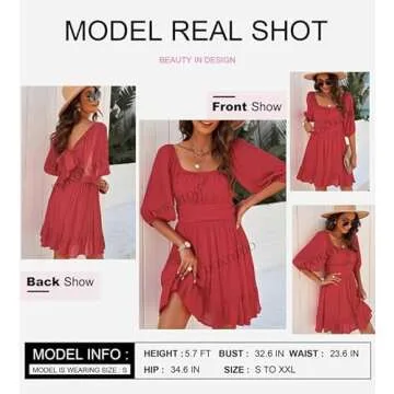 Dokotoo Trendy Off Shoulder Beach Dress for Women 2025