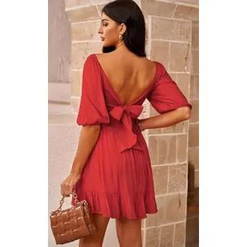 Dokotoo Trendy Off Shoulder Beach Dress for Women 2025
