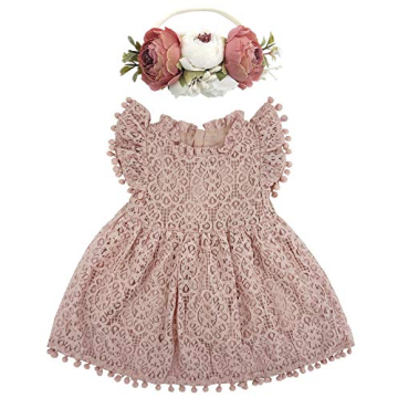 BGFKS Baby Girl Tutu Dress with Flower Headband Set
