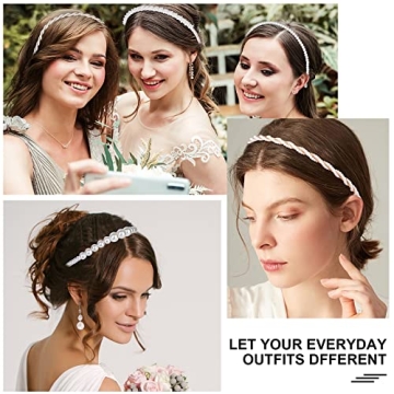 BEAYFILY Elegant Pearl Hairbands for Women and Girls