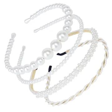 BEAYFILY Elegant Pearl Hairbands for Women and Girls