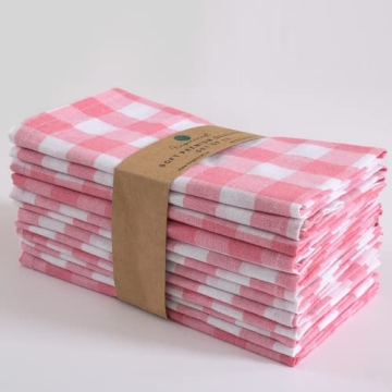 Fingercraft Dinner Napkins, Everyday Use,Premium Quality Cotton Buffalo Plaid Napkins Perfect for Pa...