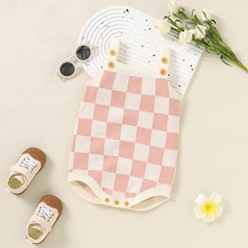 Charming Checkerboard Baby Romper for Summer Fun