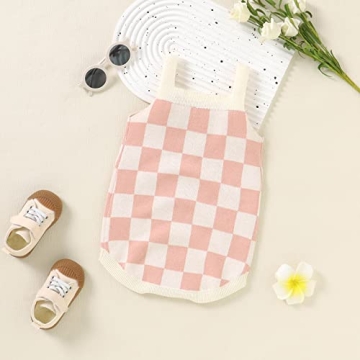 Charming Checkerboard Baby Romper for Summer Fun