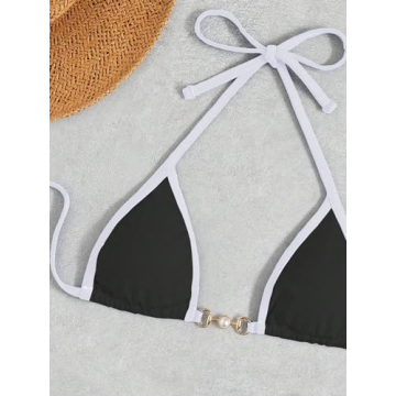 GORGLITTER Women's Thong Bikini Set Sexy Summer Swimwear