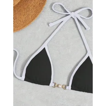 GORGLITTER Women's Thong Bikini Set Sexy Summer Swimwear
