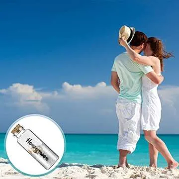 2 pcs Mr and Mrs Luggage Tags Set, Honeymoon Essentials Gifts Honeymoon Sand Keepsake just Married Luggage Tags Travel with Sand Keepsake Jar for Couples Wedding Bridal Shower Gifts(Sweet Patterns)