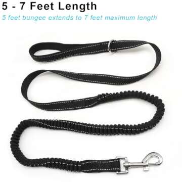 YUCFOREN Reflective Bungee Dog Leash for Safe Walks