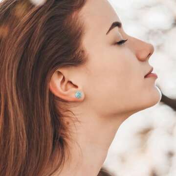 Rose Gold Opal Stud Earrings | Unique Gift for All