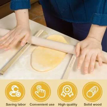 DIYOOHOMY 17in Rolling Pin Thickness Guides for Pottery