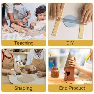 DIYOOHOMY 17in Rolling Pin Thickness Guides for Pottery