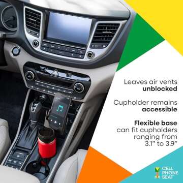 Cup Holder Phone Holder, Car Cupholder Phone Holder, Cup Holder Phone Mount for Car, Cup Car Phone H...