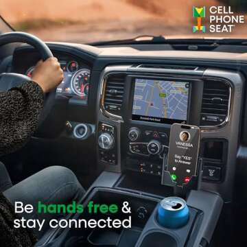 Cup Holder Phone Holder, Car Cupholder Phone Holder, Cup Holder Phone Mount for Car, Cup Car Phone Holder, Cup Holder for Phone, iPhone, Samsung, Google, Smartphones Cell Phone Car Accessories (Black)