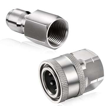 Hotop 2 Sets NPT 3/8 Inch Quick Connector Kit