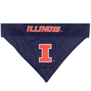 Reversible Illinois Fighting Illini Dog Bandana - NCAA Team Spirit