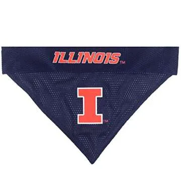 Reversible Illinois Fighting Illini Dog Bandana - NCAA Team Spirit