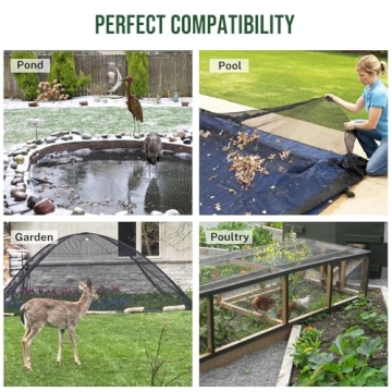 Pond Netting Cover for Koi Ponds - 7x10 ft