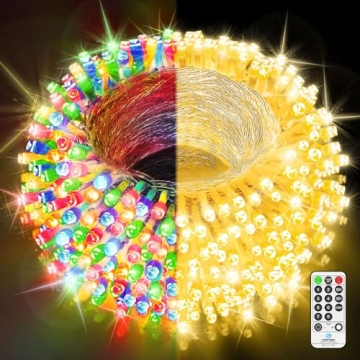 328 FT 720 LED String Lights Christmas Lights Outdoor Decorations Color Changing Fairy Lights Plug I...