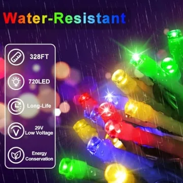 328 FT LED String Lights for Christmas Outdoor Decoration