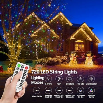 328 FT LED String Lights for Christmas Outdoor Decoration