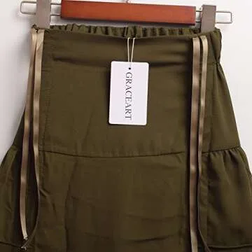 Victorian Steampunk Skirt in Army Green for Costumes