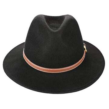 Sedancasesa Women's Belt Buckle Fedora Hat | Stylish & Quality