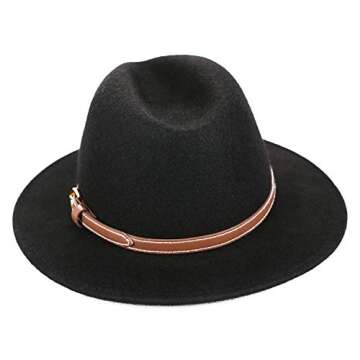 Sedancasesa Women's Belt Buckle Fedora Hat | Stylish & Quality