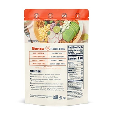 Banza Chickpea Rice High Protein Gluten-Free Healthy Alternative 8oz