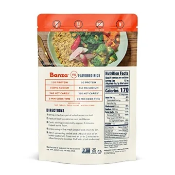 Banza Chickpea Rice High Protein Gluten-Free Healthy Alternative 8oz
