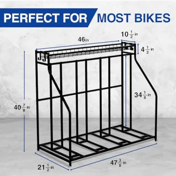 YES4ALL 4-Bike Storage Rack for Garage Organization