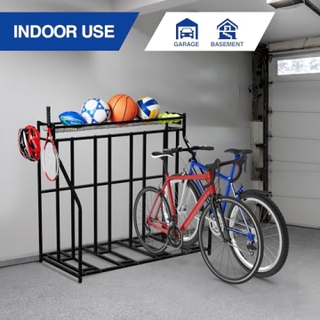 YES4ALL 4-Bike Storage Rack for Garage Organization