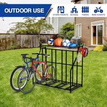 YES4ALL 4-Bike Storage Rack for Garage Organization