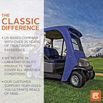 Classic Accessories Fairway 2-Person Travel 4-Sided Golf Cart Enclosure