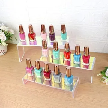 Iridescent 3 Tier Acrylic Riser Display for Collectibles