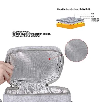 Unichart Stainless Steel Square Lunch Box with Container Bag, Spoon and Fork, Perfect for Salads Sandwiches, Snacks(3-Tier)