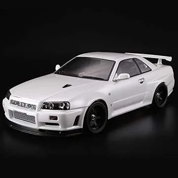 Goolsky Killerbody 48646 Skyline (R34) Finished Body Shell Frame for 1/10 Electric Touring RC Racing Car DIY (White)