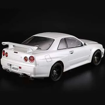 Goolsky Killerbody 48646 Skyline (R34) Finished Body Shell Frame for 1/10 Electric Touring RC Racing Car DIY (White)
