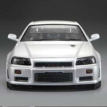 Goolsky Killerbody 48646 Skyline (R34) Finished Body Shell Frame for 1/10 Electric Touring RC Racing Car DIY (White)