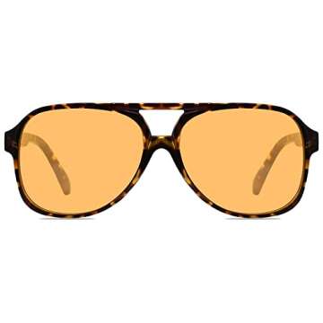 YDAOWKN Retro Aviator Sunglasses for Womens Mens Large Frame Classic 70s Vintage Sunglasses Aviators