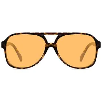 YDAOWKN Retro Aviator Sunglasses for Womens Mens Large Frame Classic 70s Vintage Sunglasses Aviators