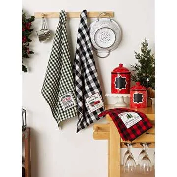 DII Holiday Kitchen Towels Set for a Festive Kitchen