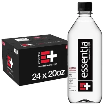 Essentia Ionized Alkaline Water, 99.9% Pure, Electrolyte Infused, 20 Fl Oz Pack of 24