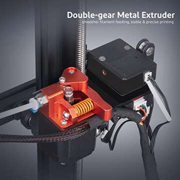 ELEGOO Neptune 3 FDM 3D Printer with Auto Leveling, Removable HD Touch Screen, Dual Gear Metal Extruder, Ultra-Quiet Printing, Ideal for Beginners, 220x220x280mm Printing Size