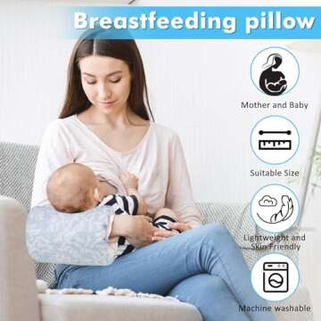 Baby Feeding Arm Pillow,Soft Cotton Bottle Nursing Arm Pillows for Newborn,Breastfeeding Pillows for...
