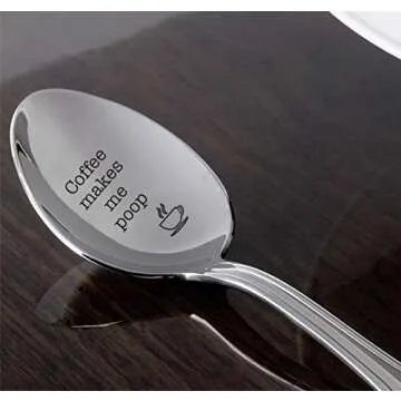 Funny Engraved Poop Coffee Spoon for Gift Lovers