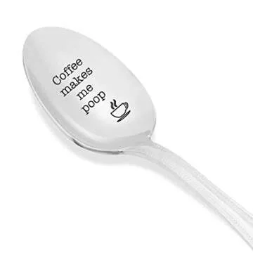Funny Engraved Poop Coffee Spoon for Gift Lovers