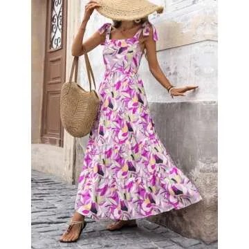 PRETTYGARDEN Summer Maxi Dress for Women 2025 Floral