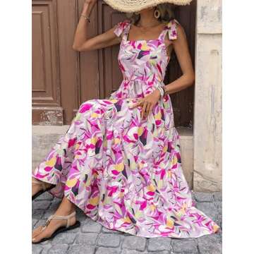 PRETTYGARDEN Summer Maxi Dress for Women 2025 Floral
