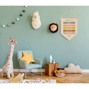 Everyone is Valved-Classroom Decor-Classroom Poster-Playroom Decor-Child Art-Teacher Gift-Canvas Hanging Pennant Flag Banner Wall Sign Decor Gift-Birthday Christmas Gift