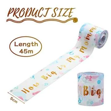 Sumind 2 Rolls Tummy Measuring Tape for Baby Shower Games - 150 Feet